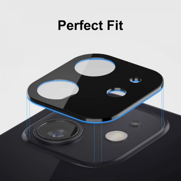 Enkay iPhone 12 Mini Kameran Suojalasi Karkaistu Lasi Musta