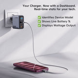 SiGN 100W Pikalataaja näytöllä 2xUSB-C/1xUSB-A Harmaa