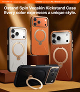 Torras iPhone 17 Pro Max Kuori Ostand Q3 Vegskin Pearl Gray