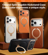 Torras iPhone 17 Pro Max Kuori Ostand Q3 Vegskin Obsidian Black