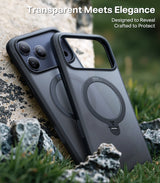 Torras iPhone 17 Pro Max Kuori Ostand Q3 Spin Obsidian Black