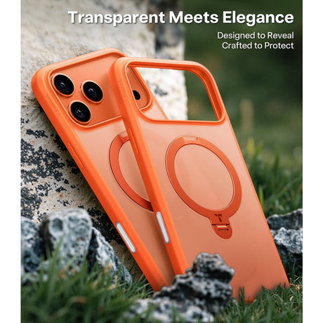 Torras iPhone 17 Pro Kuori Ostand Q3 Spin Energy Oranssi