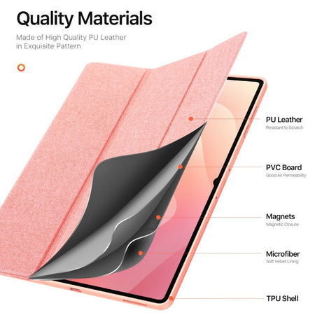 Dux Ducis Samsung Galaxy Tab S11 Ultra/S12 Ultra Kotelo DOMO Series Vaaleanpunainen