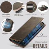 CaseMe iPhone 15 Kotelo C49 Series Ruskea