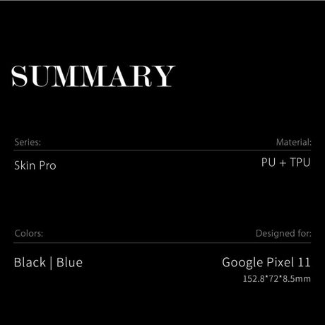 Dux Ducis Google Pixel 11 Kotelo Skin Pro Series Musta