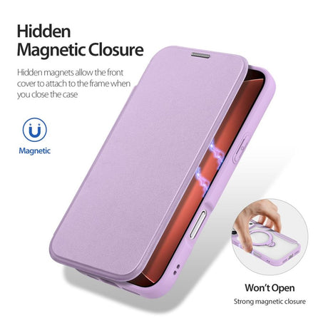 Dux Ducis iPhone 17 Pro Max/18 Pro Max Kotelo Skin X Pro Series Kickstand MagSafe Violetti
