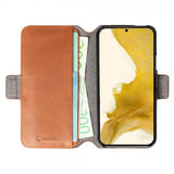 Krusell Samsung Galaxy S22 Plus Kotelo Leather PhoneWallet Cognac