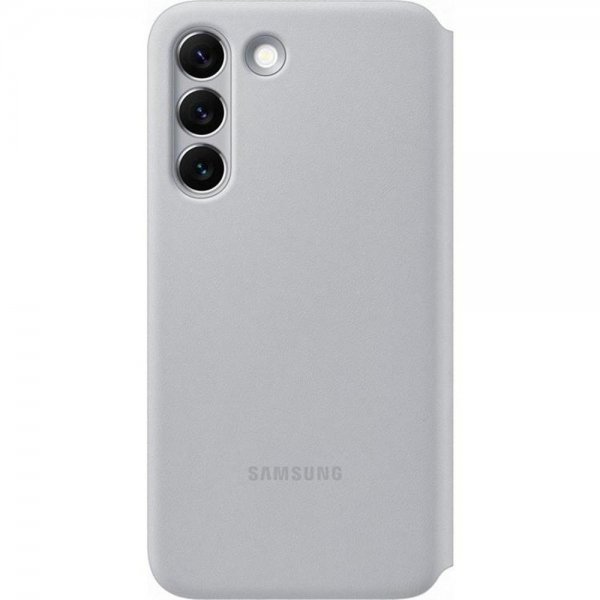 Samsung Alkuperäinen Galaxy S22 Plus -kotelo Smart LED View Cover Vaaleanharmaa