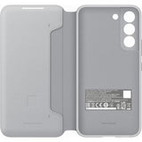 Samsung Alkuperäinen Galaxy S22 Plus -kotelo Smart LED View Cover Vaaleanharmaa