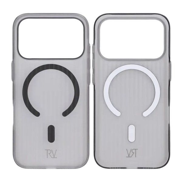 Rvelon iPhone 17 Pro Kotelo Aallotettu MagSafe Harmaa
