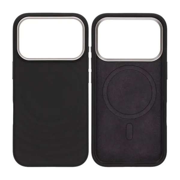 iPhone 17 Pro Silikonkuori MagSafe Musta
