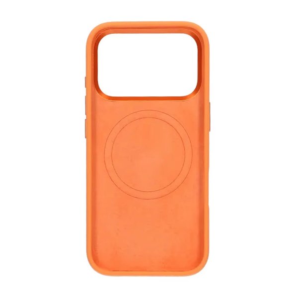 iPhone 17 Pro Silikonkuori MagSafella ja Jalustalla Oranssi