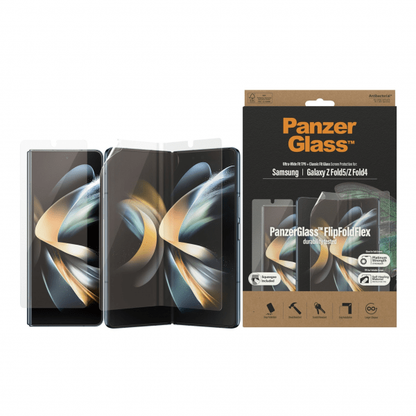 PanzerGlass Samsung Galaxy Z Fold 4/Fold 5 -näytönsuoja FlipFoldFlex Ultra-Wide Fit TPU + Classic Fit Glass