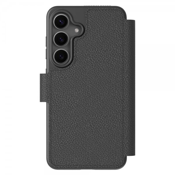 agood company Samsung Galaxy S25 Kotelo Pyöreä Lompakkokotelo Musta