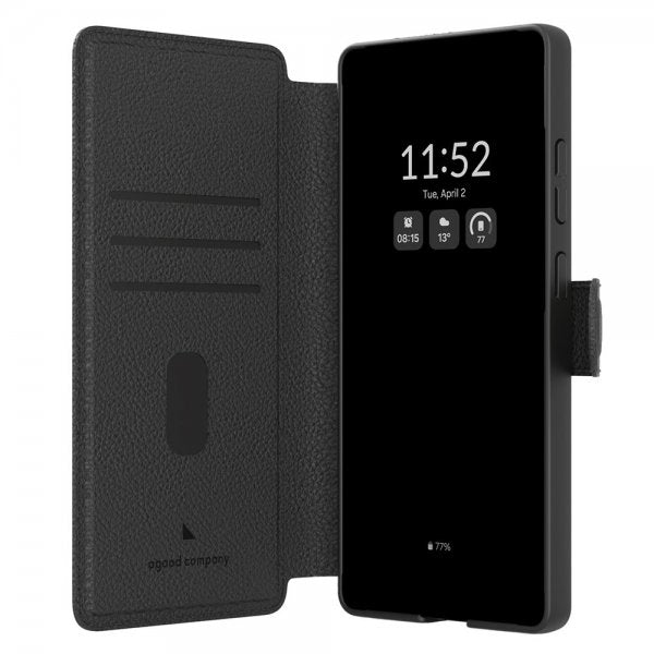 agood company Samsung Galaxy S25 Ultra Kotelo Pyöreä Lompakkokotelo Musta