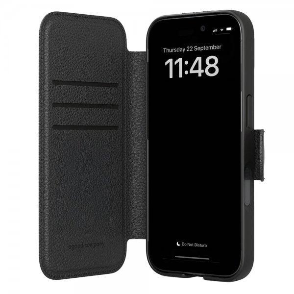 agood company iPhone Air Kotelo Pyöreä Lompakkokotelo Musta