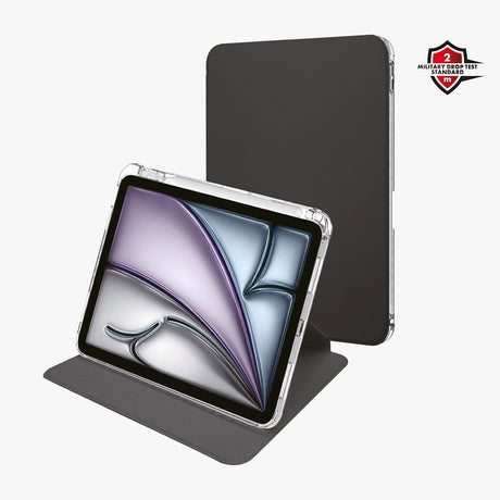 X2O iPad Air 11 (M2/M3/M4) Kotelo 2in1 Mag Folio 360 Musta