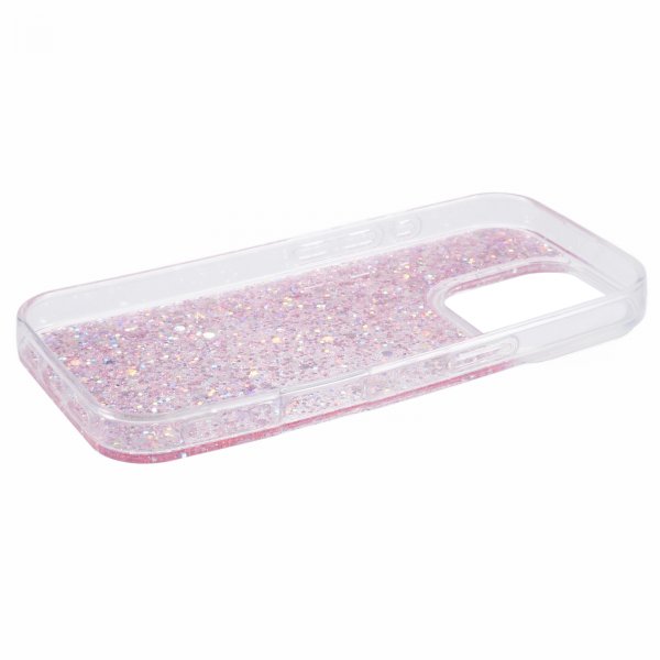 Nordic Covers iPhone 16 Pro -kuori, Sparkle Series, Blossom Pink