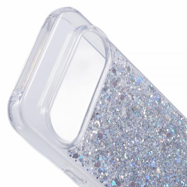 Nordic Covers Google Pixel 9/Pixel 9 Pro -kuori, Sparkle Series, Stardust Silver
