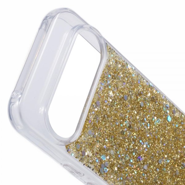 Nordic Covers Google Pixel 9 Pro XL -suojakuori, Sparkle Series, Citrine Gold