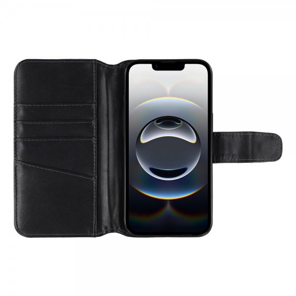Nordic Covers iPhone 16./17. Essential Leather -suojakotelo Raven Black