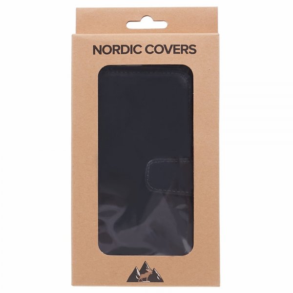 Nordic Covers iPhone 16./17. Essential Leather -suojakotelo Raven Black