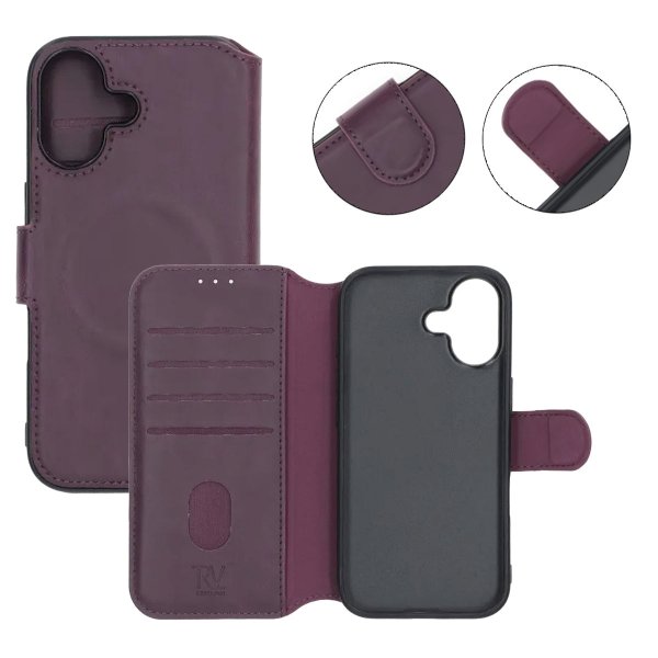 Rvelon iPhone 17 -suojakuori 4 korttipaikalla, MagSafe, violetti