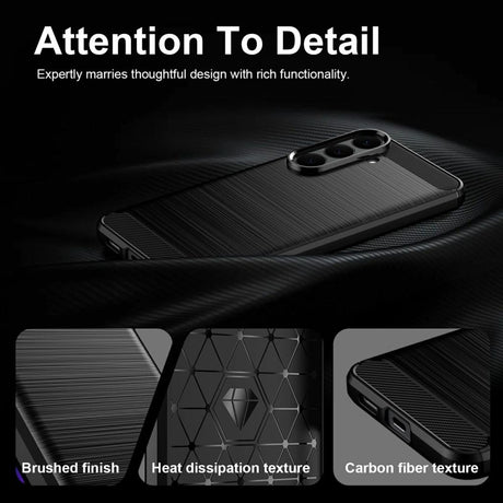 Samsung Galaxy S26 FE Kuori Harjattu Hiilikerosta Musta