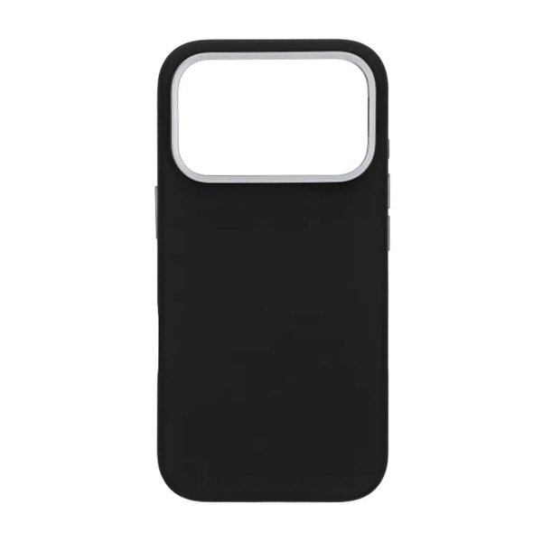 iPhone 17 Pro Max Kuori Silikoni MagSafe Jalusta Musta