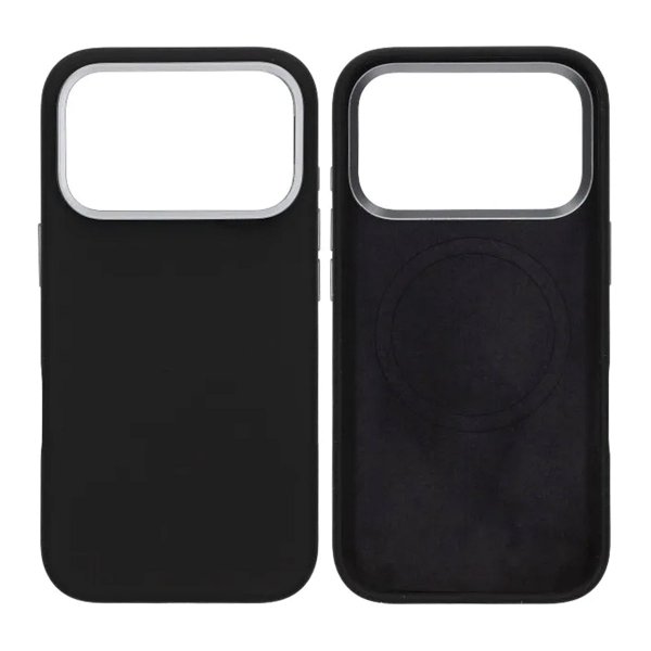 iPhone 17 Pro Silikonkuori MagSafe-jalustalla Musta