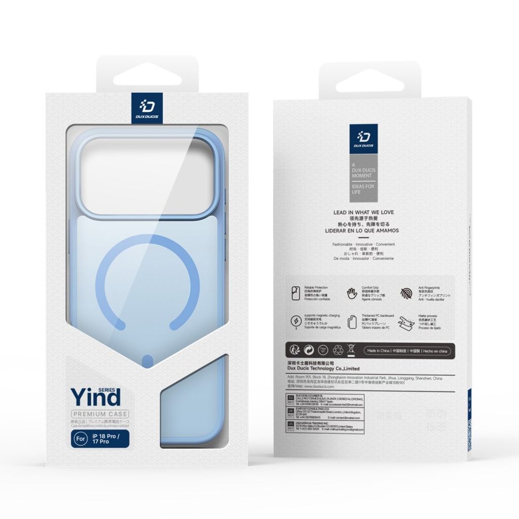 Dux Ducis iPhone 17 Pro/iPhone 18 Pro Kuori Yind Series MagSafe Sininen