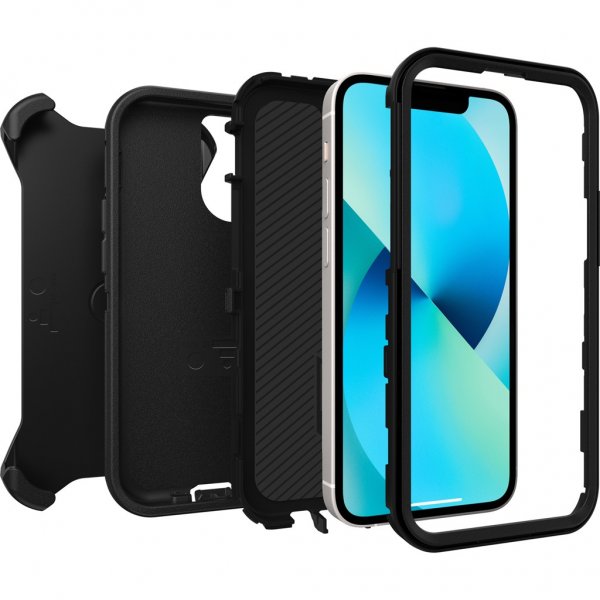Otterbox iPhone 12 Mini/13 Mini Defender -suojakuori, musta
