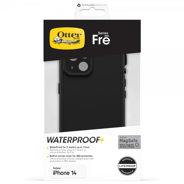 Otterbox iPhone 14 -kuori Frē Series, musta