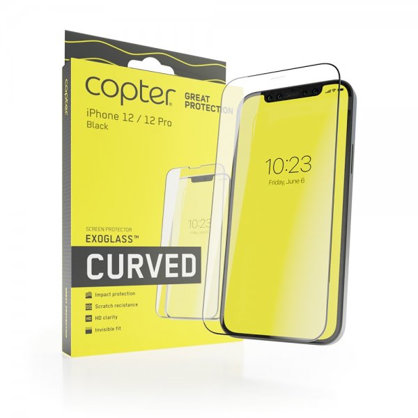 Copter iPhone 12/iPhone 12 Pro Näytönsuoja Exoglass Curved