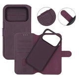Rvelon iPhone 17 Pro Max -kuoret, 4 korttipaikkaa, irrotettava suojakuori, violetti