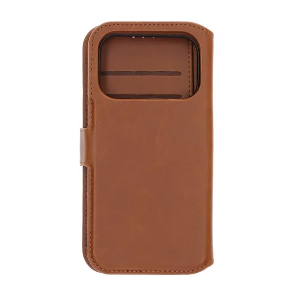 Rvelon iPhone 17 Pro -kotelo, 4 korttipaikkaa, irrotettava kuori, ruskea