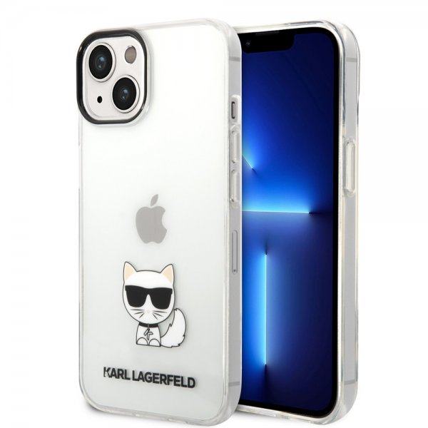 Karl Lagerfeld iPhone 14 -suojakuori Printed Choupette läpinäkyvä