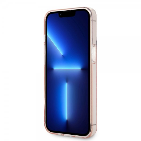 Karl Lagerfeld iPhone 14 Pro Kuori Monogram Vertical Stripe Rose