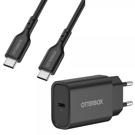 Otterbox-laturi ja -kaapeli, USB-C 30W 1m, musta