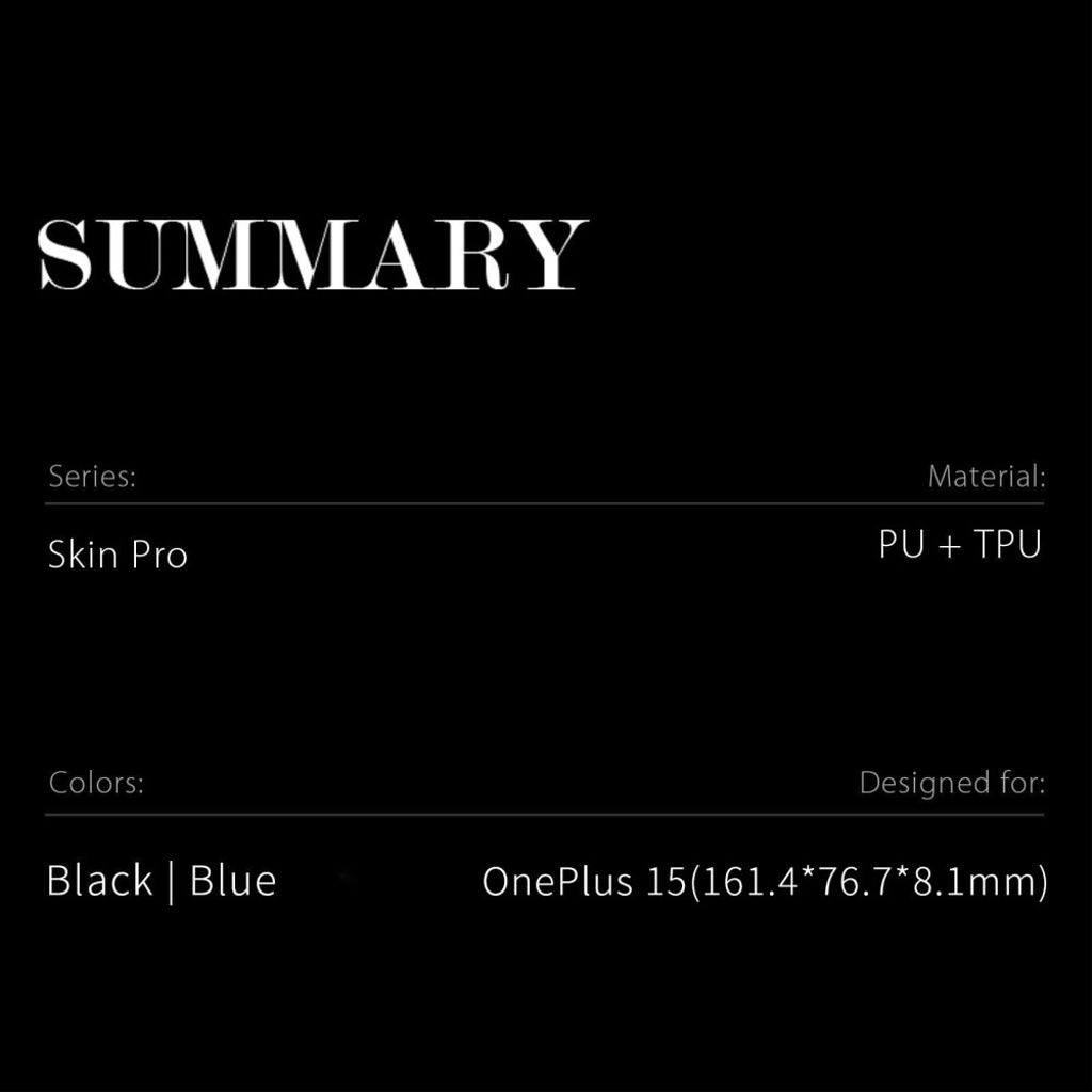 Dux Ducis OnePlus 15 Kotelo Skin Pro Series Sininen
