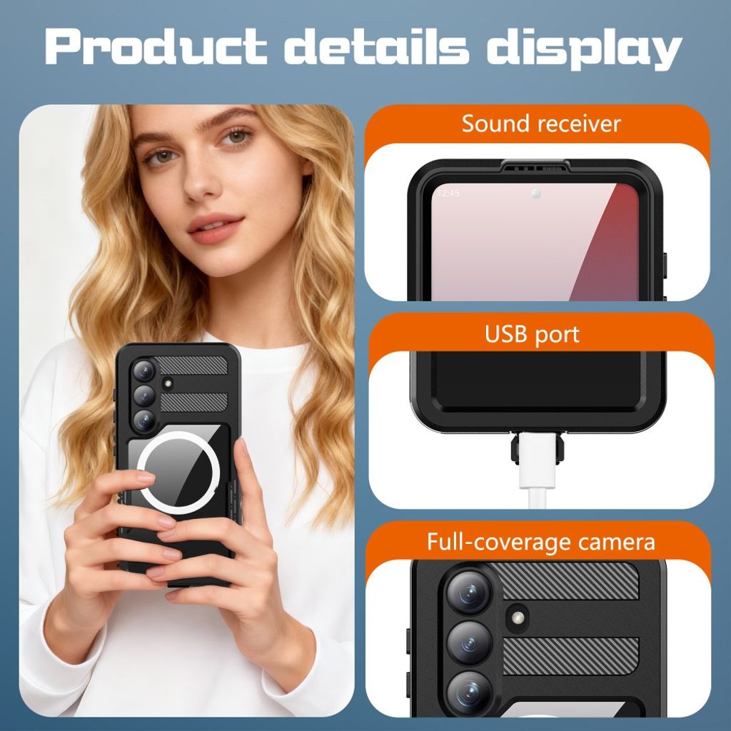 Redpepper Samsung Galaxy S26 Kuori Vesitiiveys IP68 MagSafe Musta
