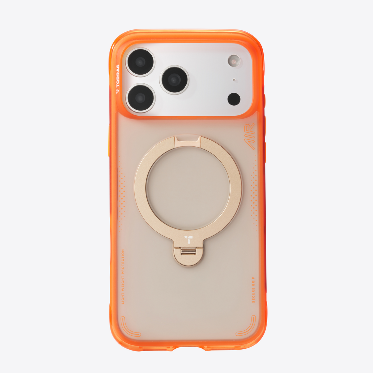 Torras iPhone 17 Pro Max Kuori Ostand Q3 Air Energy Oranssi
