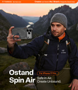 Torras iPhone 17 Pro Max Kuori Ostand Q3 Air Shadow Black