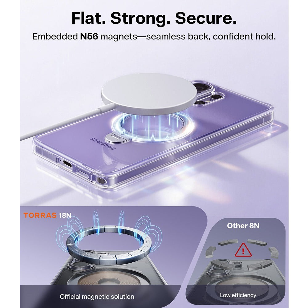 Torras Samsung Galaxy S26 Ultra Kuori Ostand Q3 Spin Kirkas