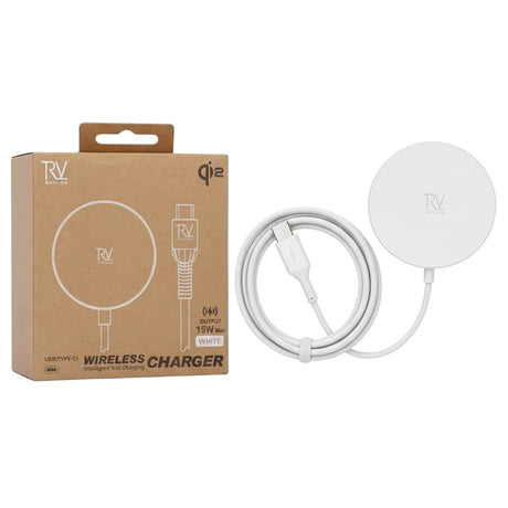 Rvelon Langaton MagSafe Laturi Qi2 15W USB-C - Valkoinen