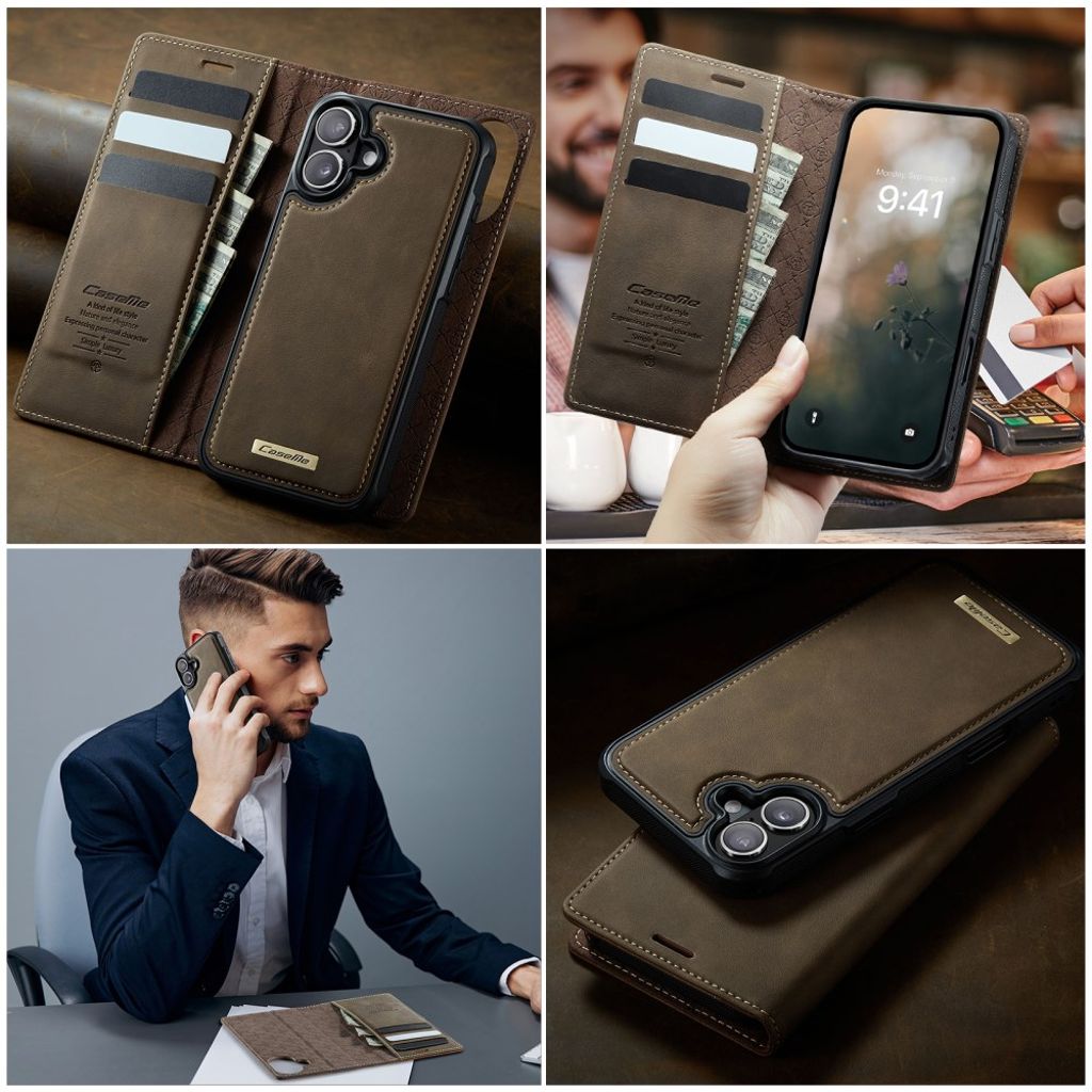 CaseMe iPhone 17 Kotelo C49 Series Ruskea