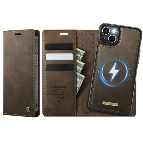 CaseMe iPhone 15 Kotelo C49 Series Ruskea
