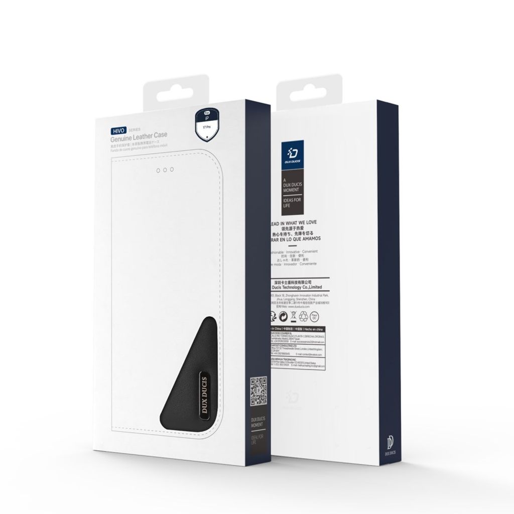 Dux Ducis iPhone 17 Pro Kotelo Hivo Series Musta