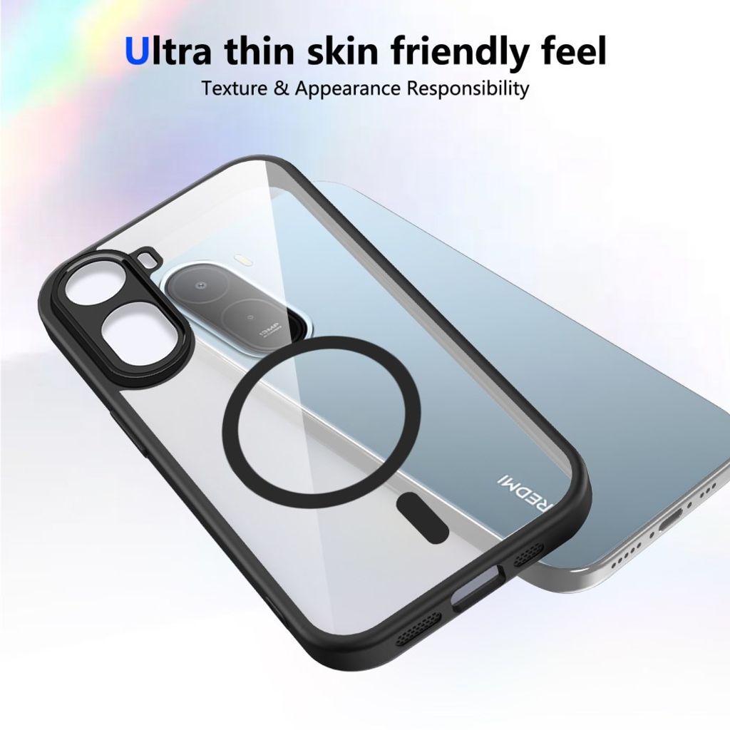 Xiaomi Redmi A7 Pro Kuori Kirkas Baksida MagSafe Musta
