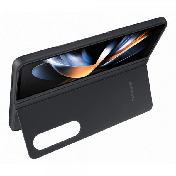 Samsung Original Galaxy Z Fold 4 Kuori Slim Standing Cover Musta